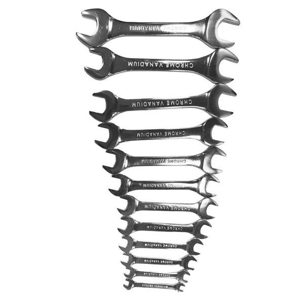 TATA SPD014 DOE Spanner Set 12 Pcs | Chrome Plated Professional Wrench Set Double Open End Spanner Set