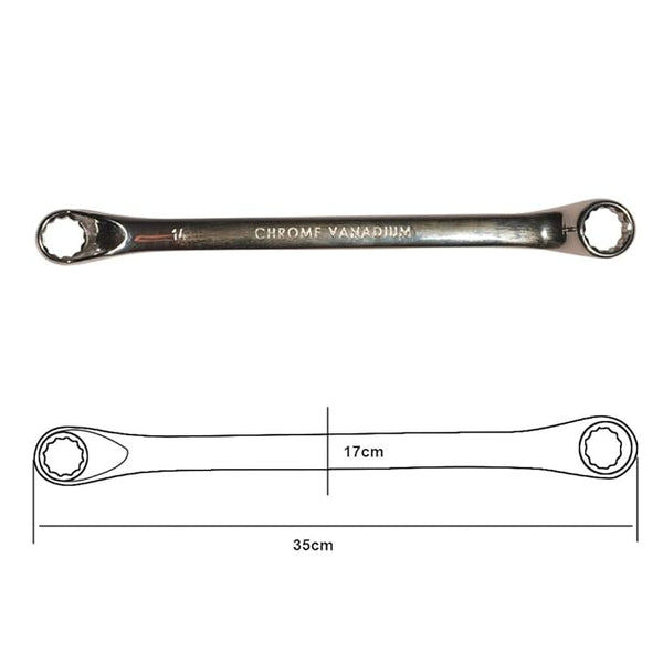 TATA SPRI15 Plastic Rack Ring Spanner Set 8 Pcs | Professional Metric Wrench Set