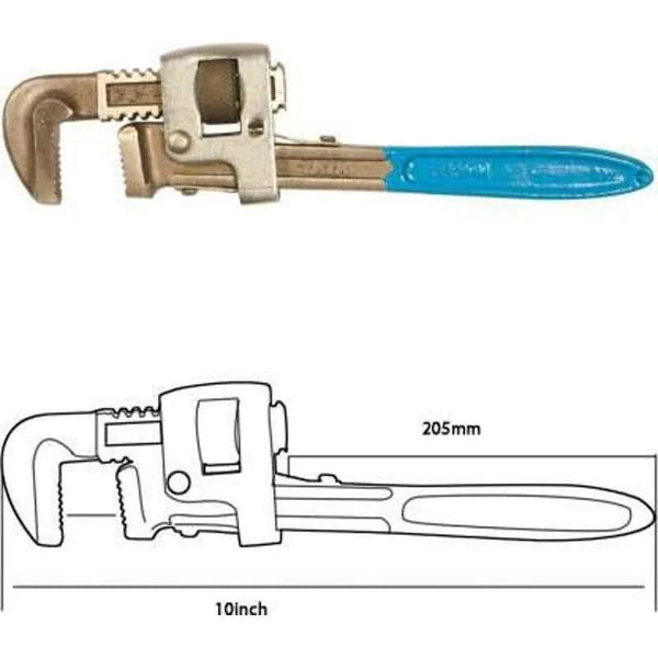 TATA WRSI02 Stillson Pipe Wrench 10 Inch / 250mm | Heavy Duty Adjustable Pipe Wrench