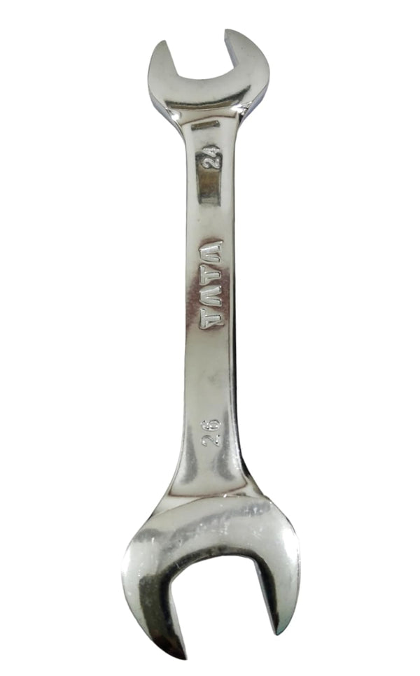 TATA Chrome Finished Double Open Ended Spanner | Professional Double Open Jaw Spanner | Metric Wrench