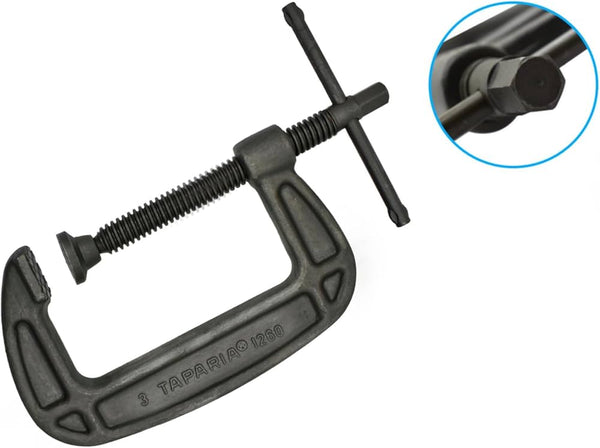 Taparia C-Clamp 1260 3Inch-80mm | Heavy Duty Steel Clamping Tool