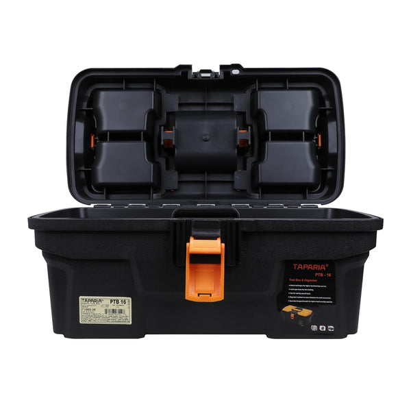 Taparia PTB16 16Inch Plastic Tool Box with Organizer | Tools Safety Box, Easy Carriage Bag