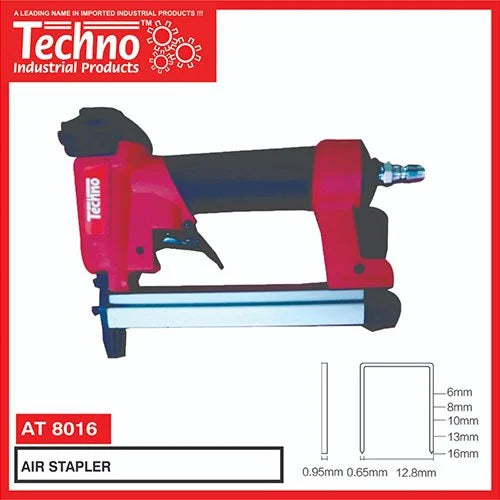 Techno, Techno AT-8016, AT-8016 Air Stapler, 21 Gauge Air Stapler, Pneumatic Stapler, 6-16mm Stapler, Air Stapler Gun, Pneumatic Staple Gun, Furniture Stapler, Upholstery Stapler, Carpentry Stapler, Cabinet Stapler, Woodworking Stapler, Fine Crown Stapler, Moulding Stapler, Trim Stapler, Insulation Felt Stapler, Roofing Stapler, Professional Air Stapler, Industrial Stapler, 8.3 Bar Air Stapler, Pneumatic Power Tool, Furniture Assembly Tool, Workshop Pneumatic Tool, Lion Tools Mart.