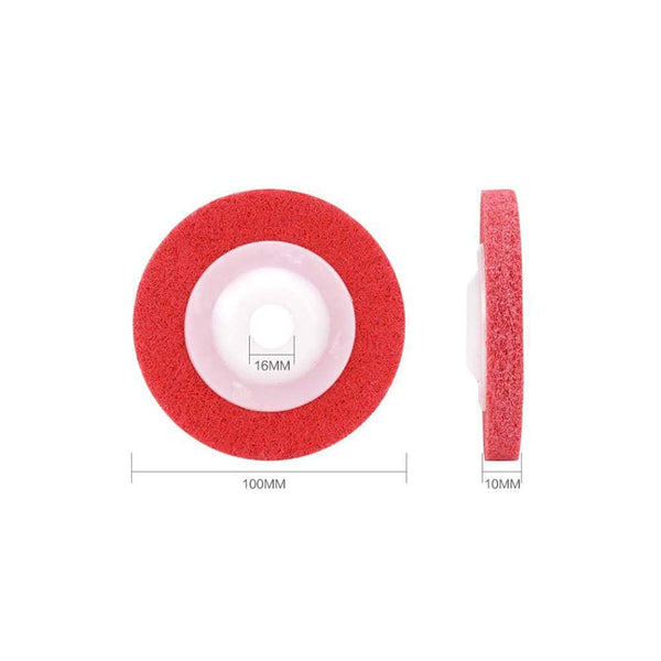 Ultra Touch 4Inch×1/2Inch Red Polishing Wheel | Medium Buffing Pad for Metal Finishing