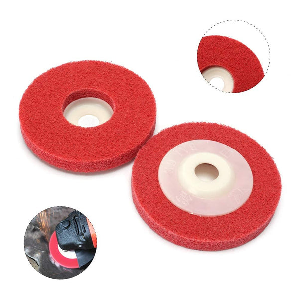 Ultra Touch 4Inch×1/2Inch Red Polishing Wheel | Medium Buffing Pad for Metal Finishing