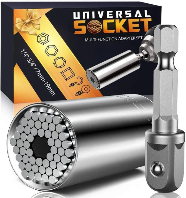 Multi-Function Universal Socket Adapter Set | Self-Adjusting Grip Socket Tool Kit