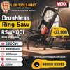 VERX RSW4001 Brushless Ring Saw - 6800W High-Power Industrial Cutter (Includes 2 Blades)