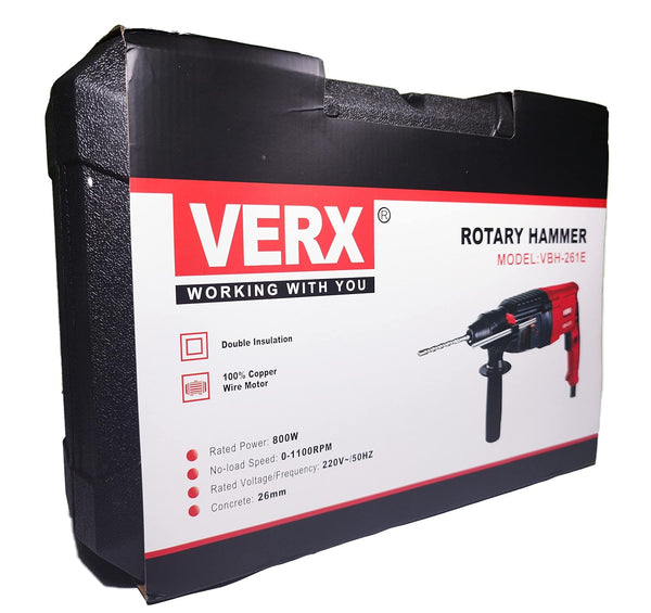 VERX VBH-261E 2-26MM ROTARY HAMMER 800W