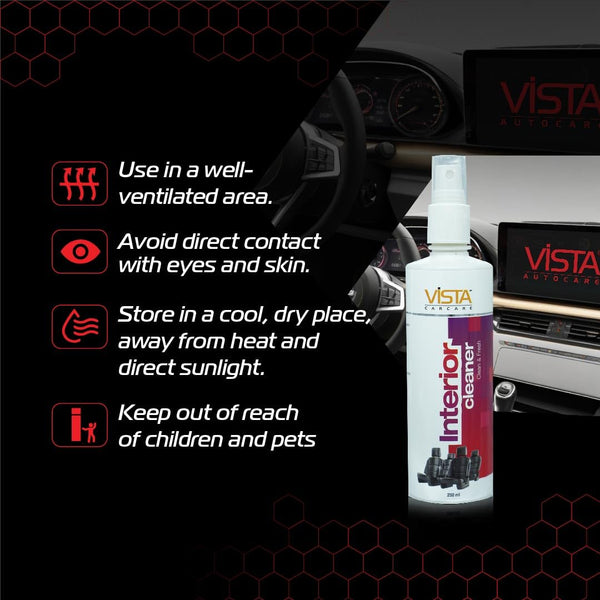 Vista, Vista Interior Cleaner, 250ml Interior Cleaner, Car Interior Cleaner, Automotive Interior Cleaner, Car Dashboard Cleaner, Dashboard Cleaning Spray, Car Plastic Cleaner, Interior Plastic Cleaner, Vinyl Cleaner, Door Panel Cleaner, Car Cabin Cleaner, Car Detailing Cleaner, Vehicle Interior Cleaner, Automotive Cleaning Product, Car Care Product, Car Interior Detailing, Dashboard Cleaning, Interior Trim Cleaner, Car Cleaning Solution, Professional Car Detailing, Car Wash Products, Vehicle Care Products