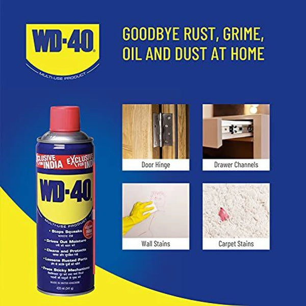 WD-40 341g (420ml) Multi-Use Maintenance Aerosol Spray | Rust Remover, Lubricant, Penetrant & Protective Spray