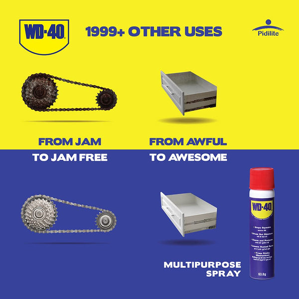 WD-40 63.8g Multi-Use Maintenance Spray with Straw | Rust Remover, Lubricant, Penetrant & Protective Spray