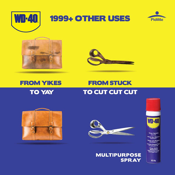WD-40 63.8g Multi-Use Maintenance Spray with Straw | Rust Remover, Lubricant, Penetrant & Protective Spray