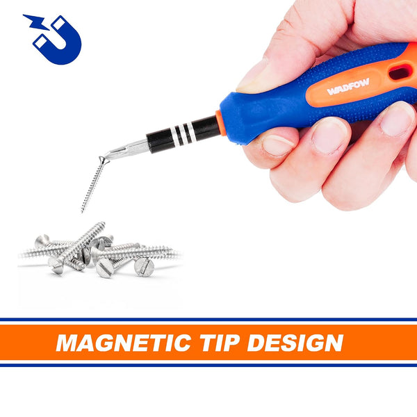 Wadfow 31Pcs Screwdriver Set WSS8431 | Cr-V Magnetic Bit Holder & Screwdriver Bit Set