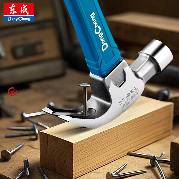DongCheng HD100400 8 OZ / 250g Drop-Forged 45# Carbon Steel Claw Hammer with Fiberglass Handle