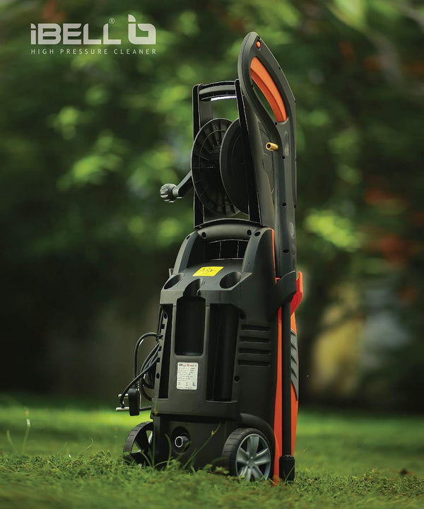 iBELL Wind 79 red high-pressure washer with trolley and hose reel