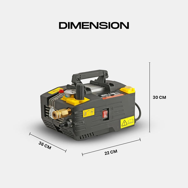 iBELL Jumbo 700 2900W High Pressure Washer, 140 Bar Induction Motor Pressure Cleaning Machine with 7.9 L/Min Flow Rate, 8 Metre Hose and Total Stop System
