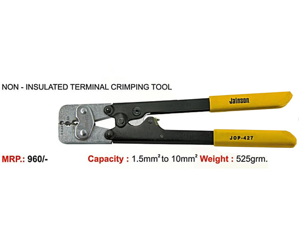 JAINSON JOP-427 NON-INSULATED TERMINAL CRIMPING TOOL 10MM | (MANUAL/W TYPE CRIMPING)