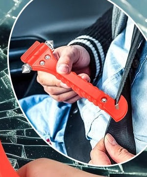 PROCUT window breaker with seat belt cutter close-up angle