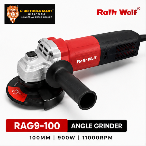 Ralli Wolf RAG9-100 100mm 900W Angle Grinder front angle view