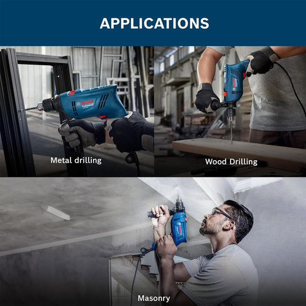 BOSCH IMPACT DRILL WRAP SET GSB600 13MM 600W