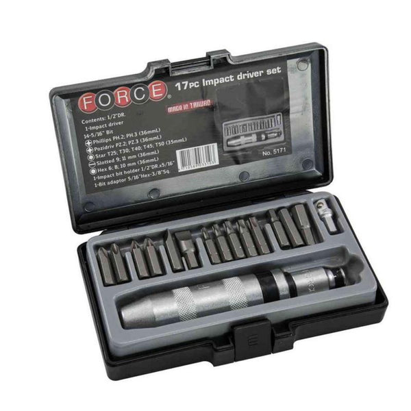 FORCE 17PCS IMPACT DRIVER SET 5171 force, force impact driver, force impact driver set, force impact driver screwfix, force impact driver online price, force hand tools, impact driver force, force impact driver 18v, buy force online price, force tools