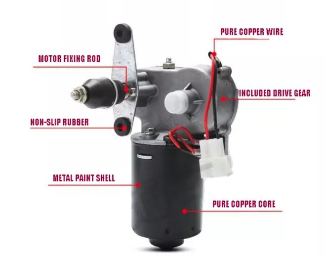 BUY LION EV E RICKSHAW 12V WIPER MOTOR WITH 45CM WIPER SET BEST PRICE Lion Tools Mart