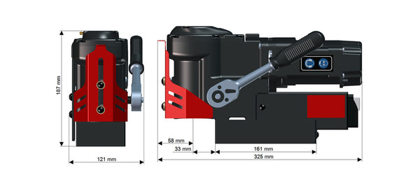 MAGNETIC DRILLING MACHINE CUB-SLEEK 36mm X 30mm
