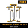 INGCO 8PCS T-HANDLE HEX WRENCH SET HHKT8081