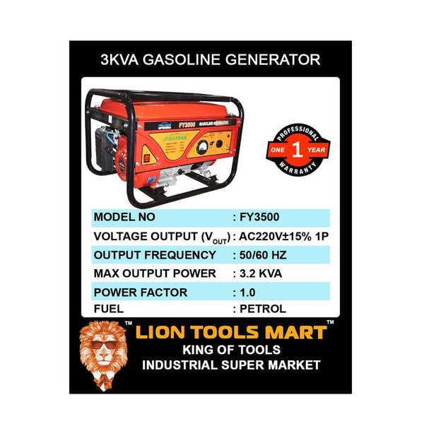 FULLYEAR GASOLINE GENERATOR 3KVA FY3500DX