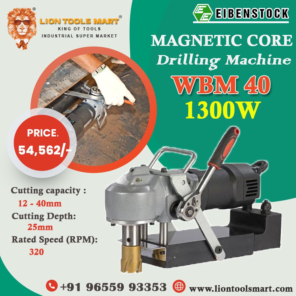 Precise and Efficient Core Drilling with Eibenstock WBM40 Magnetic Core Drilling Machine