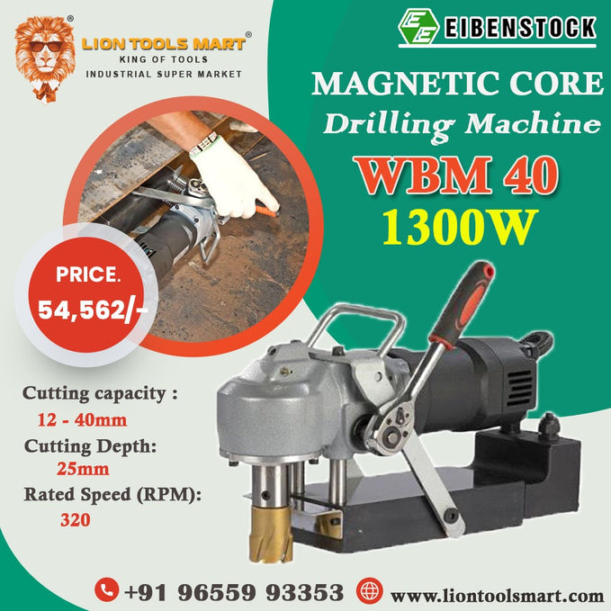 Precise and Efficient Core Drilling with Eibenstock WBM40 Magnetic Core Drilling Machine