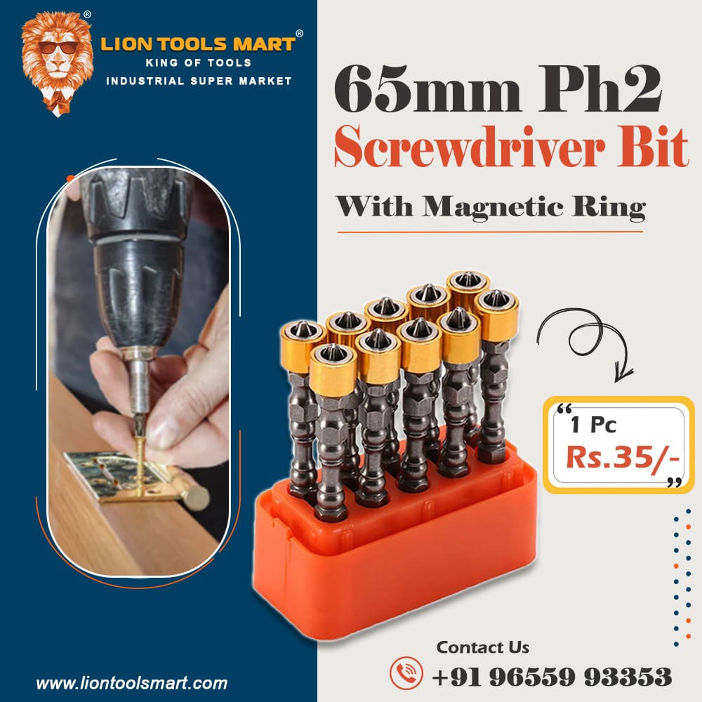 The Ultimate Screwdriving Companion: 65mm PH2 Screwdriver Bit with Magnetic Ring