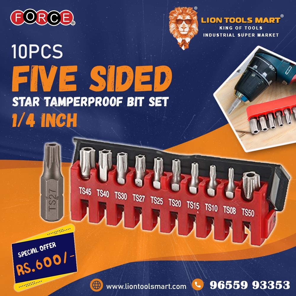 The Ultimate Toolbox Addition: 10pcs Five Sided Star Tamper Proof Bit Set 1/4 inch