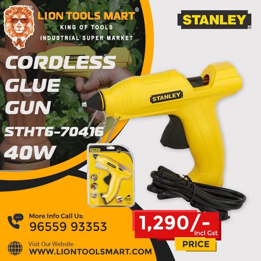 Cordless Glue Gun STHT6-70416 40W – Quick, Clean, and Convenient