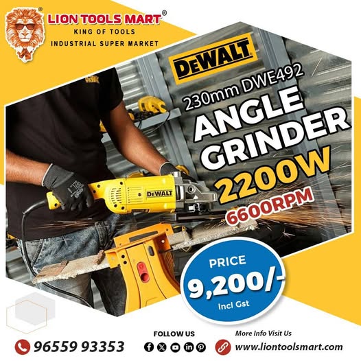 DeWalt DWE492 Angle Grinder – Reliable Power for Heavy-Duty Cutting & Grinding