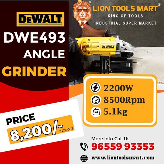 DeWalt DWE493 Angle Grinder – Heavy-Duty Power for Tough Jobs