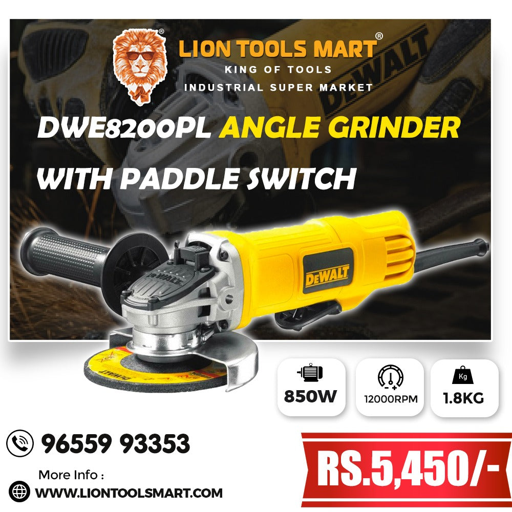 DEWALT Angle Grinder with Paddle Switch: Power and Control for Demanding Applications