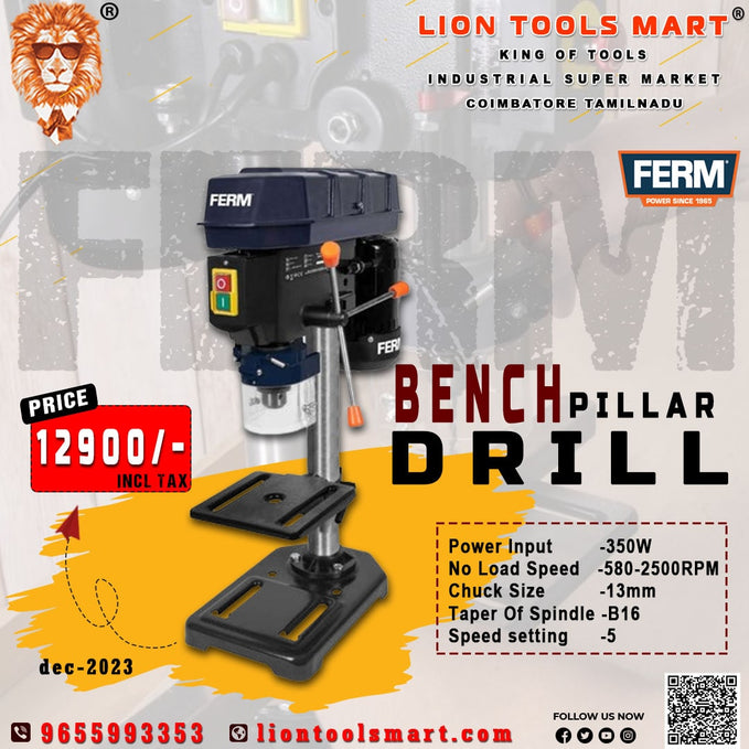 FERM BENCH PILLAR DRILL TDM1026 Review: A Powerful and Precise Drilling Solution...