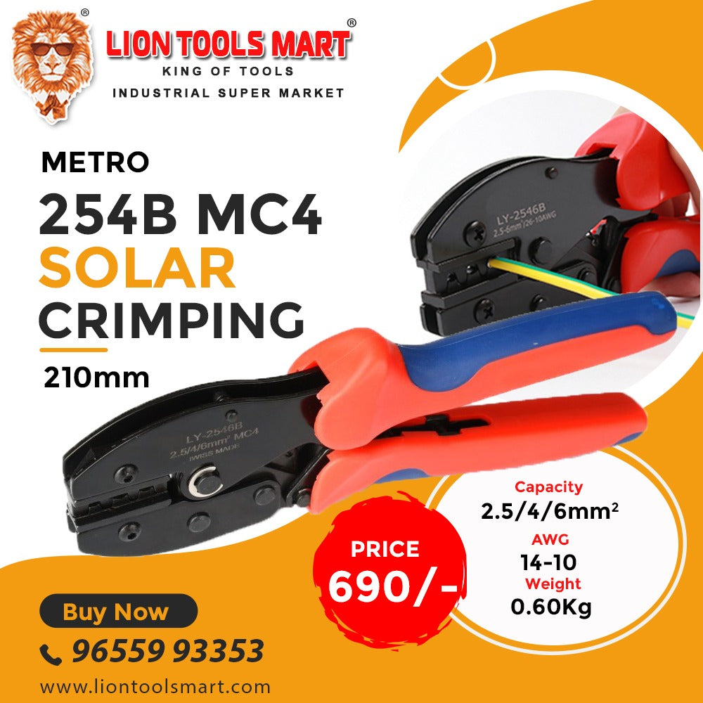 Metro 254B MC4 Solar Crimping Tool 210mm: A Precise Solution for Solar Connections