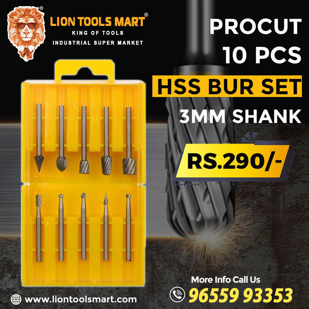 Procut 10pcs HSS Burr Set 3mm Shank: A Comprehensive Solution for Precise Cutting and Shaping