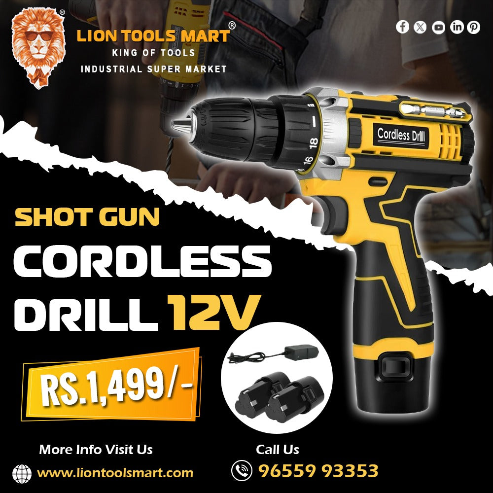 Shot Gun Cordless Drill 12V: A Powerful and Portable Tool