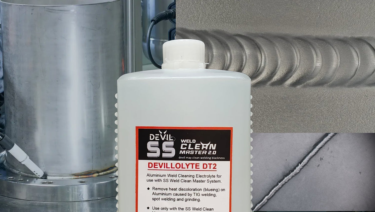 Effective Aluminum Weld Cleaning with Devillolyte D2 | Devil SS Weld Clean Master 2.0