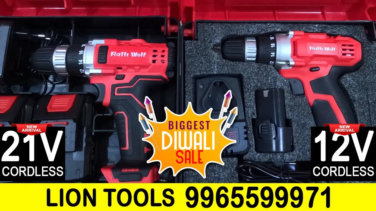 Buy Ralli Wolf Cordless Drill RCD12V RCD21V Lion Tools Mart