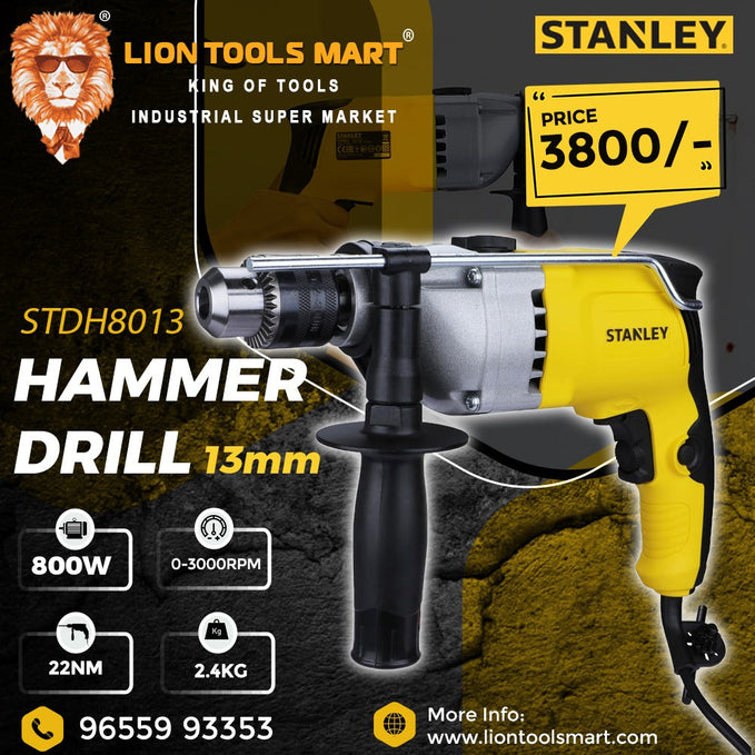 STANLEY STDH8013 800W 13mm Reversible Percussion Drill: A Powerful Tool for Demanding Tasks
