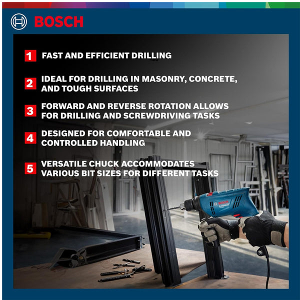 BOSCH IMPACT DRILL KIT GSB600 13MM 600W