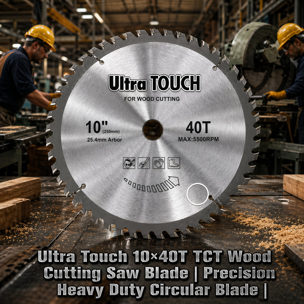Ultra Touch 10×40T TCT Wood Cutting Saw Blade | Precision Heavy Duty Circular Blade