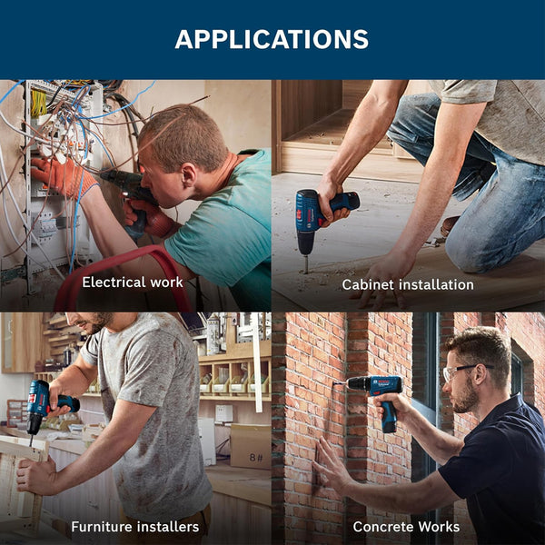 BOSCH CORDLESS DRILL KIT GSB 120-LI 10MM 12V