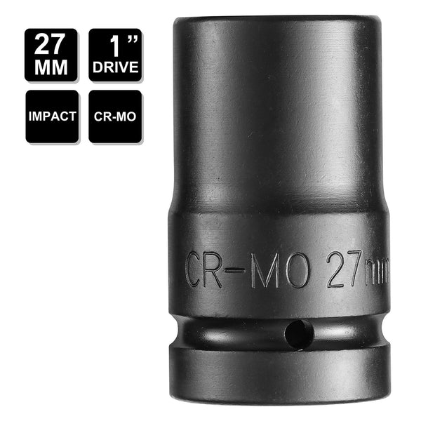 Craftshands 1 Inch Deep Impact Socket | Heavy Duty CR-MO Drive Socket for Industrial Use