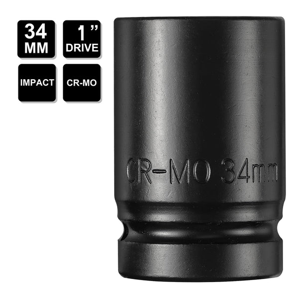 Craftshands 1 Inch Deep Impact Socket | Heavy Duty CR-MO Drive Socket for Industrial Use