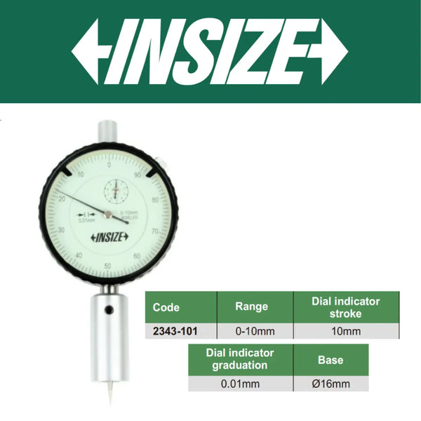 Insize Dial Depth Gauges 0-10mm 2343-101 | Precision Depth Measuring Instrument